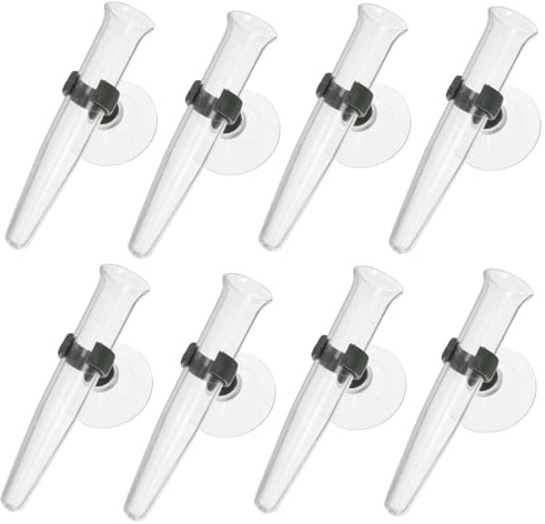 Gatuida Lot de 8 Tubes Floraux Transparents avec Ventouse pour Vase Tubes D’Arrosage Décoratifs et Prolongateurs de Fraîcheur des Fleurs Accessoires Hydroponiques pour Entretien Jardin