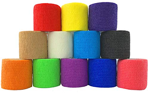 Inksafe selbsthaftende Bandagen, kohäsive Bandagen, Haftbandage 5 cm x 4,5 m 12 Stück