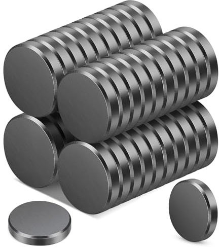 Wukong 25x5mm | 40 Pezzi Calamite Piccole, Magneti Frigo Calamite Lavagna Magnetica, Nero Calamite Rotonde per Ufficio, Bacheca e Scuola