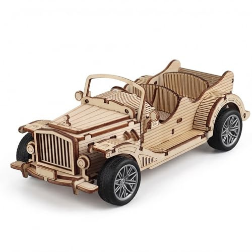 Foyucool Puzzle 3D Legno per Adulti, Auto d’Epoca