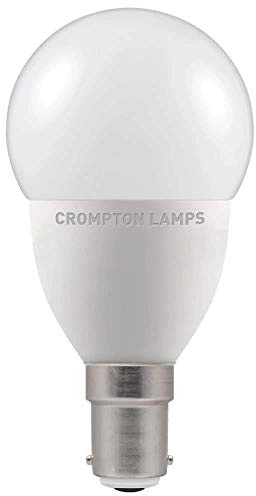 Crompton LED 45mm Round Thermal Plastic 5.5W B15d Very Warm White Opal
