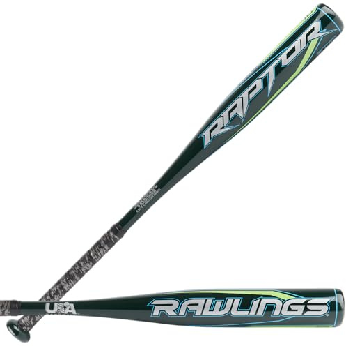Rawlings Bate de béisbol Raptor USA 2022 (-10), 28 Pulgadas, Niños, Verde Oscuro, 71.12 cm
