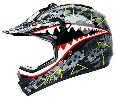 Orthrus DOT Certified Adult & Youth Helmet for Dirt Bike ATV Motocross Offroad Motorcycle Bike(Bomber,M)