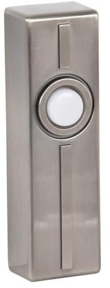 Craftmade PB5013-AN Surface Mount Rectangular Lighted LED Door Bell Push Button, 4H x 1W, Antique Nickel