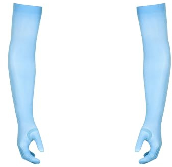 FEESHOW Långa handskar för män, armbågar, elastiska nylontights, manschettärmar, sömlösa