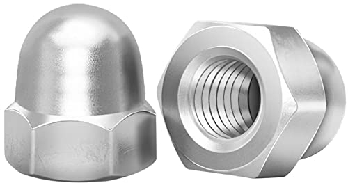 50 tuercas de sombrerería M3 de acero inoxidable, tuercas Leryati M3 DIN1587, tuercas hexagonales de sombrero, alta forma A2 V2A, tuercas de sombrero, tuercas de sombrero, tuercas para tornillos,