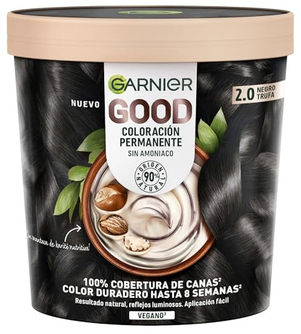 Garnier Good Permanente Haarfarbe schwarz Nr. 2.0, 1er Pack (1 x 1 Stück)