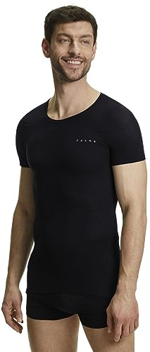 FALKE herr Baslager Ovandel Ultralight Cool Round Neck M S/s Ts funktionellt garn snabbtorkande 1 del, Svart Black 3000, M