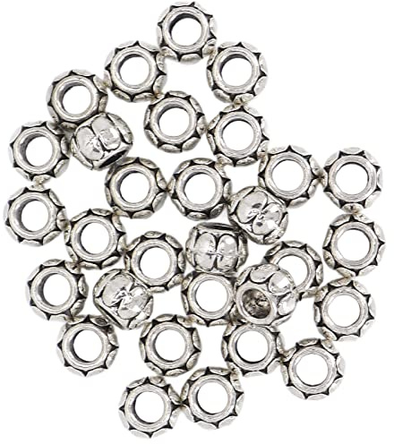 Hår Skäggpärlor, Elegant Retro Fashionabla Hår Tube Pärla Smycken Pendel Kompakt Bärbar 30st Legering för Armband Halsband DIY