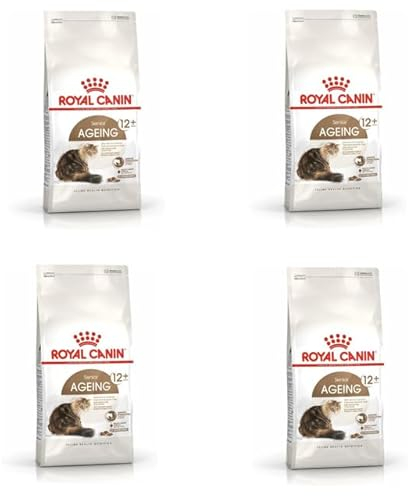 Royal Canin Senior AGEING 12+ | 4er Pack | 4 x 400 g | Alleinfuttermittel für Senior Katzen ab dem 12. Lebensjahr | Kann dazu beitragen die Harnwegsfunktion zu unterstützen