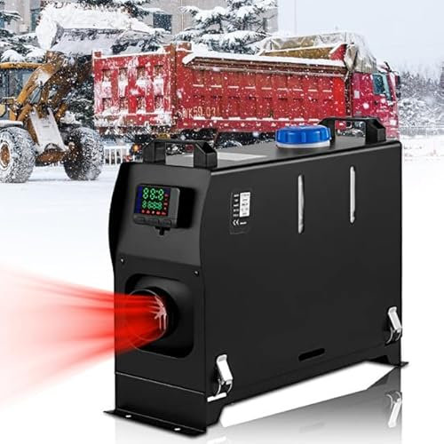 SXHEYUY Réchauffeur d'air Diesel, Chauffage Stationnaire Diesel 12 V 24 V 5 KW, Interrupteur Télécommande, Chauffage d'hiver pour Camion, avec Écran LCD,24v