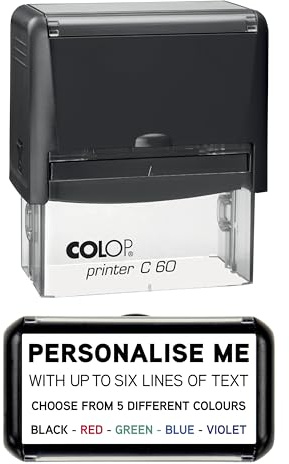 Custom Self-Inking Business Stamp - Personalised Company Address or Text - Extra Large - 77mm x 36mm