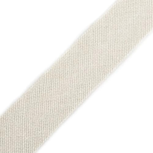 cyclingcolors 1 x Bias Binding Tape Made of 100% Cotton, Width 14 mm, Length 25 m, Edging Tape, Cotton Tape, Bias Binding Ideal for DIY, Ecru