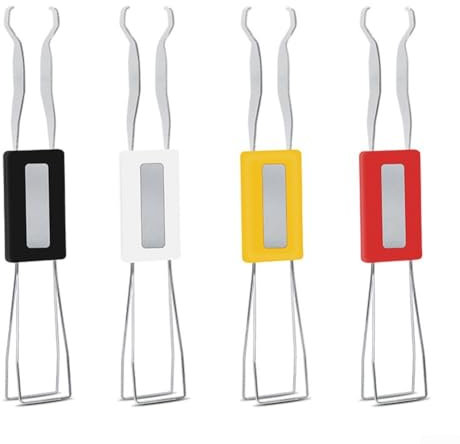 Extractor de teclas de acero fiable para un mantenimiento seguro y fácil del teclado mecánico (blanco)