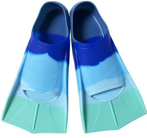 BOYIFEIJIE Palmes de natation courtes pour enfants, 100 % silicone, palmes d'entraînement pour adultes, palmes courtes unisexes, plongée pour débutants, douces et confortables