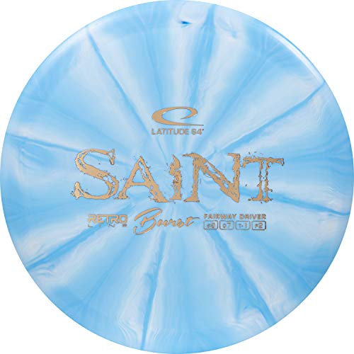 Latitude 64 Retro Saint Disc Golf Fairway Driver | Lite överstabil skivgolfdriver | Grippy basplast | Fairway Driver Disc golfskiva | Frisbee Golf Driver | 170 g + (blå)