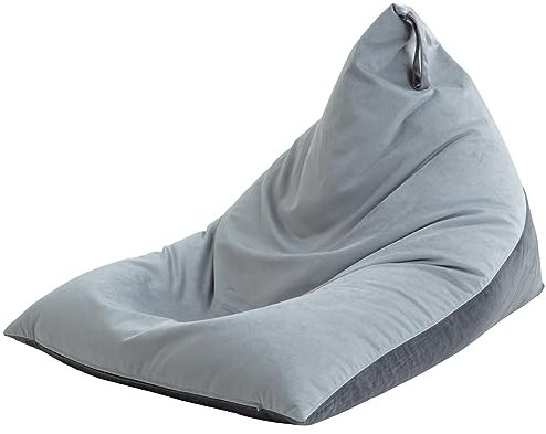 Nobildonna 1,2 m Sitzsack-Stuhlbezug (ohne Füllstoff) für Erwachsene, 400L extra großer dreieckiger Sitzsack-Stuhlbezug, waschbarer Sitzsack ohne Füllung, ultraweiches faules Sofa, Premium-Samtbezug