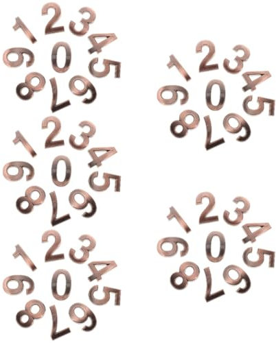 Operitacx 50piezas Números De Dirección Adhesivos Para Casa y Hotel De Diseño Vintage Instalación Rápida Tornillos Para Puertas y Garajes