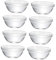 HOMSFOU 8st Bozai-kuchenschale Runde Dessertteller Schäler Servierschale Transparente Geleeschalen Salatschüsseln Zubereitungsschalen Schüssel Set Snack-schalen Tauchschale Mit Deckel Glas