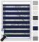 EFIXS Doppelrollo mit Kassette 60 x 175 cm (BxH) in blau/Duo Rollo mit Premium-Unterschiene/Doppelrollo zum Bohren in den Breiten 40-220 cm