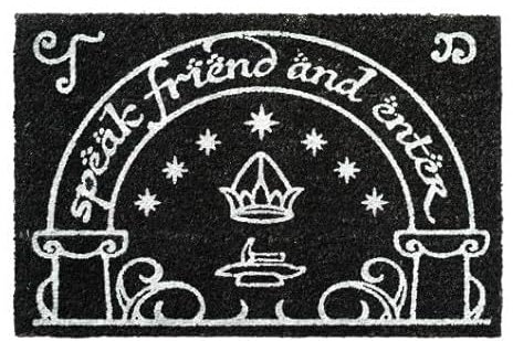 Her der Ringer Kokosmatte Fußmatte Lord of The Rings Schmutzfangmatte 40x60 cm