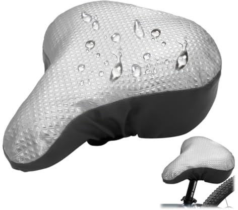 Bicycle Saddle Cover, Sun Protection, Waterproof Cycling Radio, Aluminium Foil, Thermal Insulation, Bicycle Saddle Rain Cover, Universal Saddle Cover Bicycle for Electric Car/Bicycle/Mountain Bike