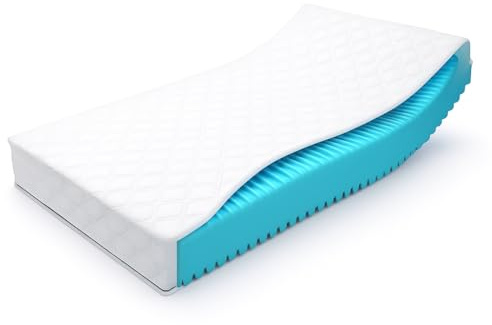 hERZtal 7-Zonen Kaltschaummatratze 80x200 cm 16 cm – Wendematratze H4/H5 Orthopädische Komfortmatratze für Rücken- & Seitenschläfer