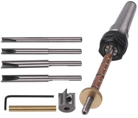 Getdoublerich Mandril de giro de bolígrafo, 8 piezas con broca de 7 mm para torno de madera, kit de herramientas para fabricación de bolígrafos de carpintería