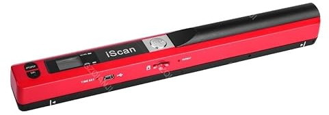 Bärbar A4-dokumentskanner Ny kreativ handhållen mobil bärbar iScan 900 DPI USB 2.0 LCD-skärm Stöder JPG-/PDF-format(Red Scanner)