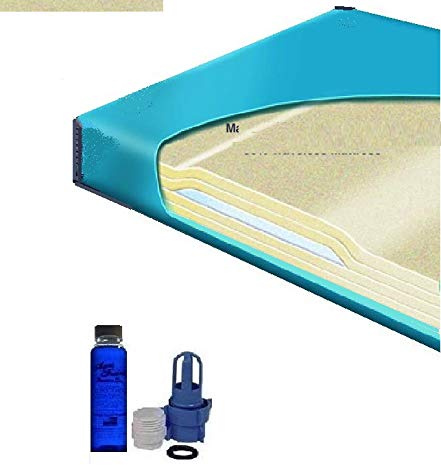 Queen 90% Waveless Vinyl Waterbed Mattress with Fill Kit and 4oz Conditioner