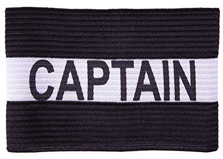 Crown Sporting Goods Captain Armband | Adult Team Sports Athletic Accessory | One-Size Elastic Player Band for College, Intramural, Recreational, Indoor & Outdoor, Soccer & Basketball (Black)