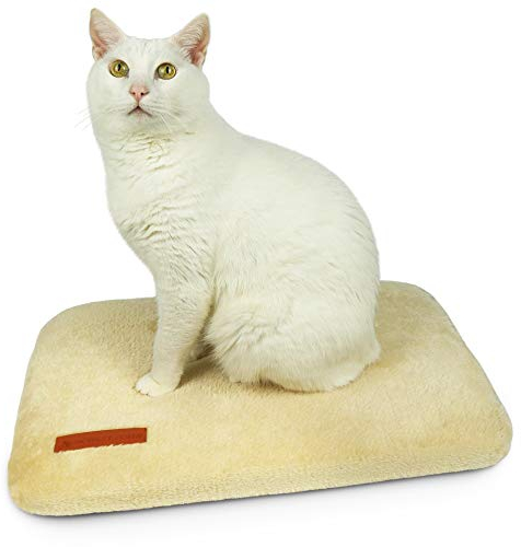 Fensterliegeplatz Teddy | stabile Katzenliege für Fensterbank | Fensterbankliege für Katzen | 51 × 36 cm (Beige)