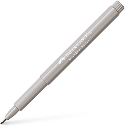 FABER-CASTELL 155488 - Faserschreiber Broadpen, pastell grau, 1 Stück