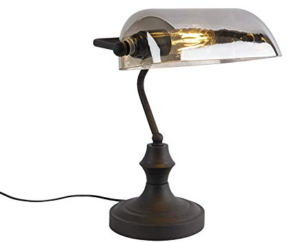 Qazqa banker - Lampe de notaire - 1 lumière - L 265 mm - Noir - Classique/Antique - éclairage intérieur - Salon I Chambre