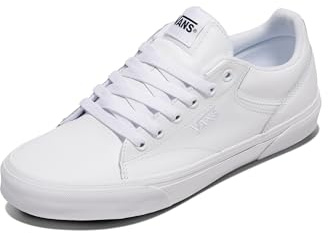 Vans Men's Seldan Shoe | Retro Tennis Inspired Sneakers for Fashion, Work & Everyday Wear, Tumble White/White, 11