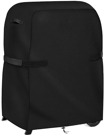 Dokon Copertura Barbecue da Esterno Impermeabile Copertura per Barbecue con Cinghie Regolabili, Tessuto Oxford 420D Antivento Anti-UV Telo Copri Griglia a Gas (105x49x102cm) - Nero