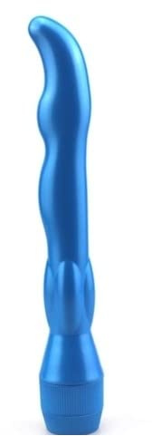 BeHorny G-Spot or Prostate P-Spot Vibrator - Blue - Multi-Speed Vibration - Waterproof - 7.5 Inch