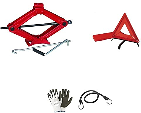 EINFACH ZU VERWENDEN ZUGELASSENER Crick BEREIT ZUM Gebrauch 2-TONNEN-SCHERENWAGENHEBER + NOT-DREIECK MIT HÜLLE KOMPAKTER WAGENHEBER ZUM Heben VON RÄDERN, AUTOREIFEN UNIVERSAL ZUGELASSEN