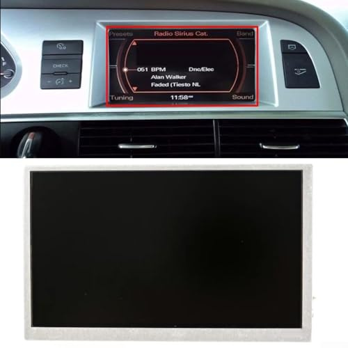 Radio auto del coche, LQ070T5DR02 Pantalla LCD IPS para Audi MMI 2G coche DVD navegación GPS Mapa sistemas de audio Llamada manos libres