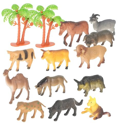 KONTONTY 12st Tiermodell -nutztiere Tiere Für Kleinkinder 1-3 Bauernhoftiere Für 3-5 Tierspielzeug Spielzeugtiere Kuhspielzeug Für Kleinkinder 1-3 Plastik