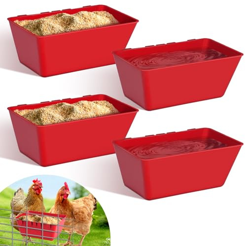 JLUHYANN 4 Pack 2.5 Quart Chicken Waterer Chicken Feeder Chicken Cage Cup
