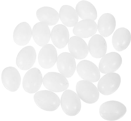 WOONEKY 30pcs Solid Polystyrene Eggs for Pigeon Bird Egg Simulation to Relieve Sadness Ornament for Home or Hotel