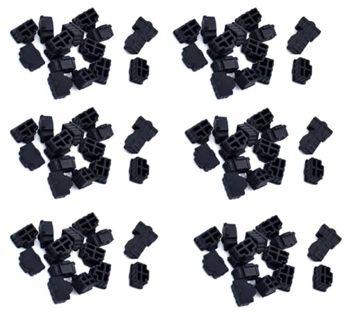 Asyduey 100 Tapas Protectoras Antipolvo RJ45 para Puertos Ethernet, Portátiles, Ordenadores y Enrutadores, Fáciles de Instalar