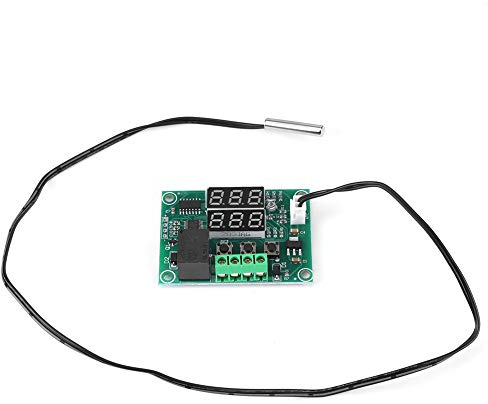 Jeffergarden Module de Thermostat Numérique, Affichage LED, Carte Contrôleur de Température de Haute Précision -50 ℃ à +110 ℃, Contrôle Pratique avec une Sonde Sensible pour la Détection de la