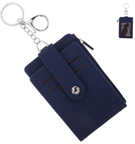 ORFOFE Portachiavi Porta Badge Trasparente Verticale con Custodia Protettiva Ultrasottile, Porta Tessere Abbonamento Autobus e Biglietti da Visita, per Pendolari e Studenti