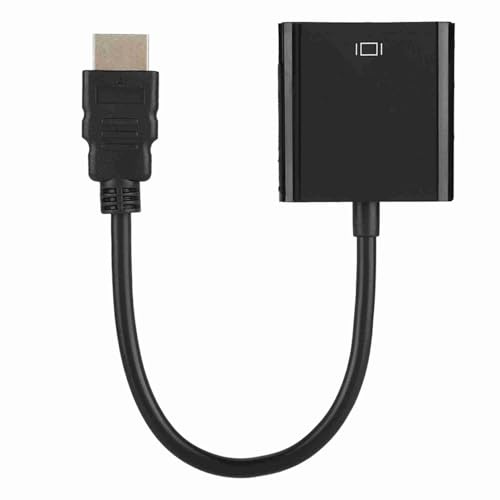 HDMI till Vga, 720p/1080p HDMI till Vga-adapter hane till hona guldpläterad adapter för dator, stationär, bärbar dator, pc, bildskärm, projektor, hdtv