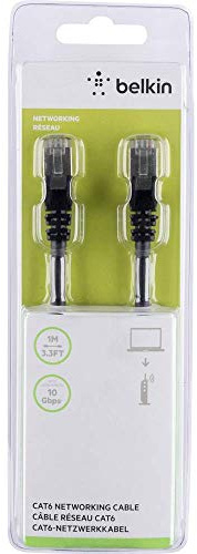 Belkin A3L981BT01MBKHS Patchkabel, Cat6, Knickschutz, RJ-45 (M) auf RJ-45 (M), 1 m