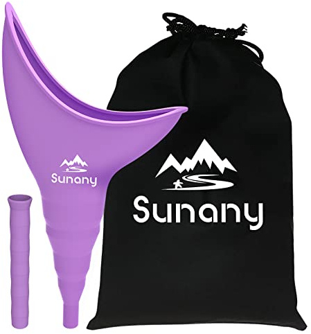 Urinoir féminin réutilisable en Silicone infaillible permettant aux Femmes de Faire Pipi Debout, urinoir pour Femme avec Sacs à Cordon de Serrage est Le Compagnon Parfait pour Les Voyages et