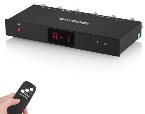 2 Way Audio-Umschalter Umschalter A/B Audio Wahlschalter für Verstärker/Lautsprecher LED Display (SP102 PRO)