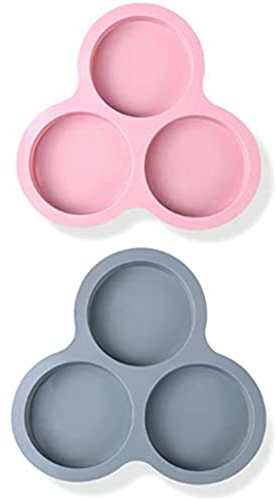 Lisher Moule ¨¤ ?Ufs R¨¦Utilisable pour Friteuse ¨¤ Air en Silicone, Moule ¨¤ ?Ufs Antiadh¨¦SIF pour Friteuse ¨¤ Air, Moules ¨¤ Muffins en Silicone ¨¤ 3 Cavit¨¦S 2 Pi¨¨Ces